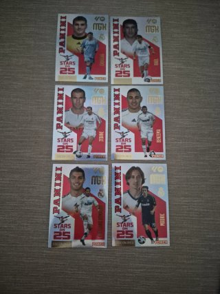 Cromos Panini R. Madrid: Raúl, Zidane, Modric....