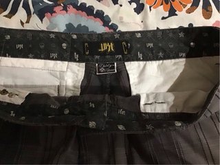 Pantalón corto Lost cuadros grises Talla 33