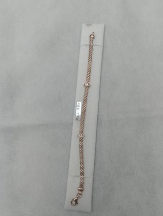 Pulsera Plata Chapada Oro/Rosa Circonitas