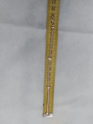 Pulsera Plata Chapada Oro/Rosa Circonitas
