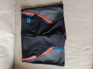 Bañador hombre Arena negro y naranja