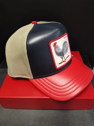 Gorra Goorin Bros Gallo Roja y Azul Talla única.