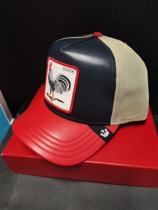 Gorra Goorin Bros Gallo Roja y Azul Talla única.
