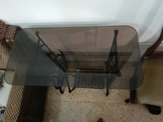 Mesa auxiliar vintage pie máquina coser