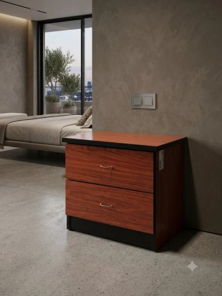 2 Mesitas de Noche Madera 55x36x52