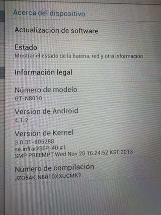 Tablet Samsung Plata y Blanca