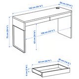 Escritorio Ikea Micke 2 cajones