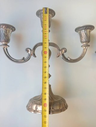 Pareja Candelabros Vintage BMF Plata