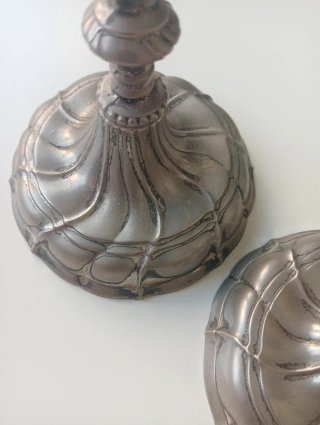 Pareja Candelabros Vintage BMF Plata