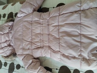 Cappotti per bambina blu e rosa con cappuccio rimovibile