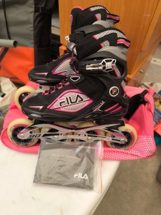 Patines Fila LX Negro/Rosa Talla 38