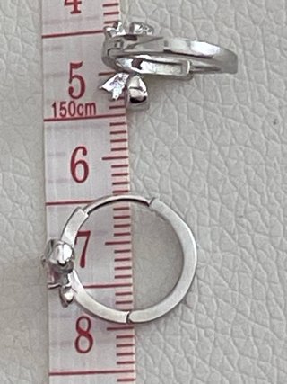 Pendientes Plata Lazo Corazón Rosa