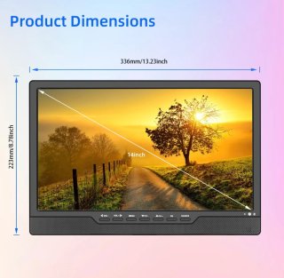 Televisor TV Portátil KCR 14° DVB-T2 HDMI Camper