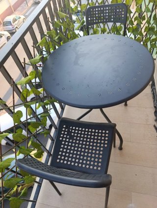 Conjunto Terraza Ikea Mesa Läckö + Sillas Sandsber
