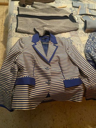Chaqueta Rayas Azul y Blanco
