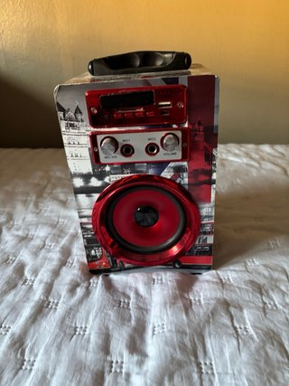 Altavoz Vintage Londres Rojo