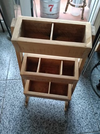 Organizador de madera rústico 43x26