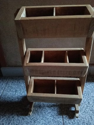 Organizador de madera rústico 43x26