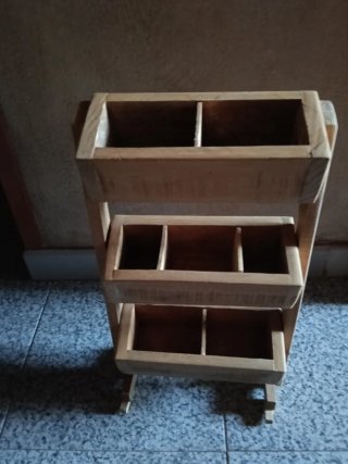 Organizador de madera rústico 43x26