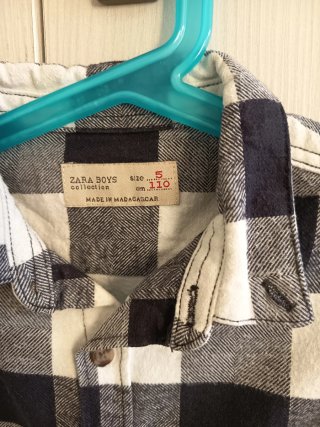 Camisa cuadros niño Zara talla 5 (110cm)