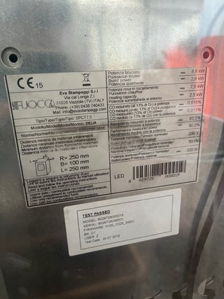 Estufa Pellet Eva Stampaggi SPCT 7.5 kW