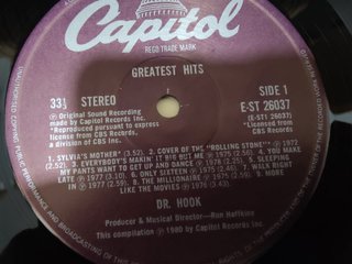 Dr. Hook Greatest Hits LP 1980 Capitol