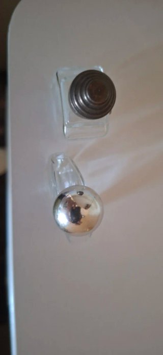 2 Profumiere Vintage Vetro Argento