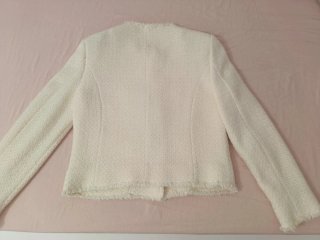 Chaqueta Mango Beige/Blanca Talla M