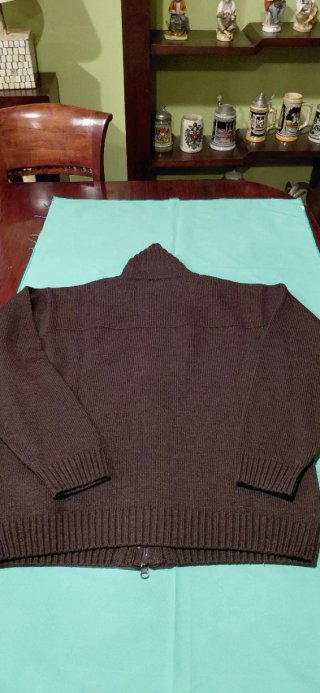 Chaqueta Punto Lacoste Marrón Cremallera