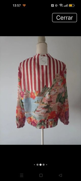 Cazadora estampada multicolor