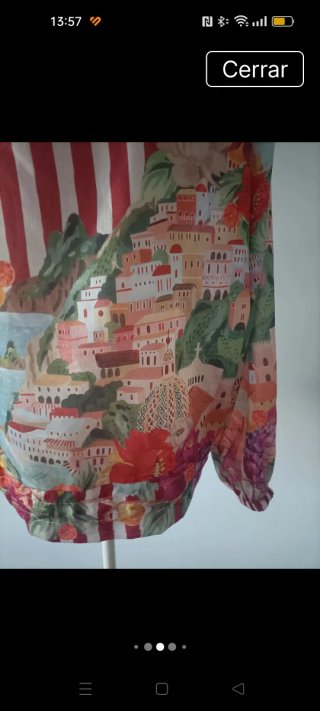 Cazadora estampada multicolor