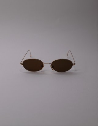 Gafas vintage ovaladas doradas