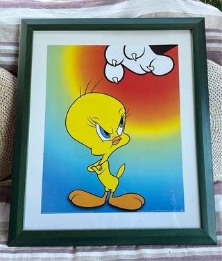 Foglio di Piolin con cornice in legno
