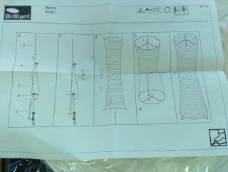 Lámpara de pie Brilliant Becca 125 cm
