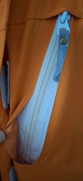 Chaqueta Columbia Talla XS Naranja y Blanca