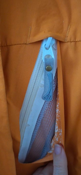 Chaqueta Columbia Talla XS Naranja y Blanca