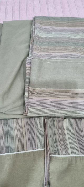 Juego Sábanas 150cm Beige y Rosa