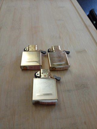 Lote 3 Interiores Zippo Latão Sólido