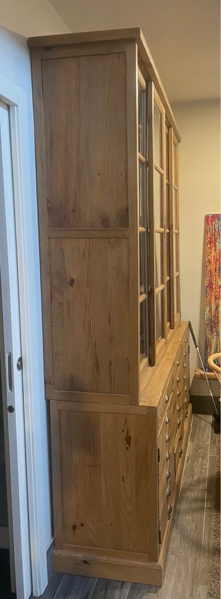 Vitrina Aparador de Madera con puertas de Cristal