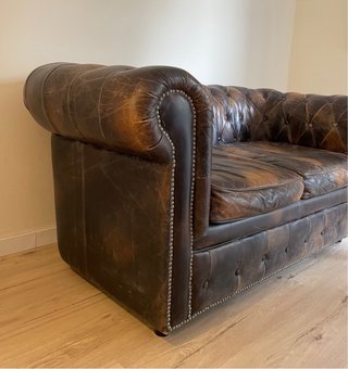 Sofá Chesterfield Piel Marrón 2 Plazas 2016