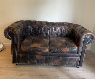 Sofá Chesterfield Piel Marrón 2 Plazas 2016