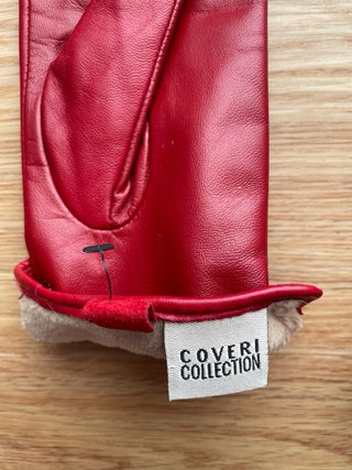 Guanti rossi in pelle Coveri Collection