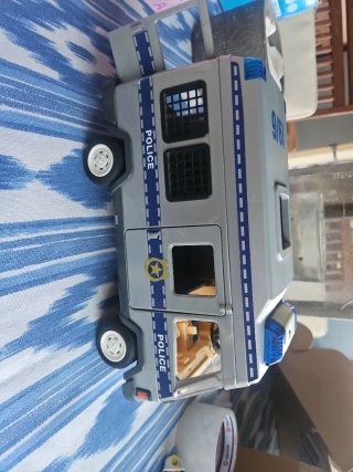 Moto Policía y 6 Policías Playmobil Furgon
