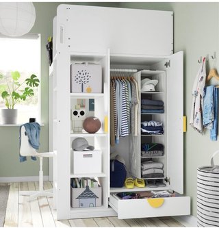 Cama Alta IKEA SMÅSTAD con Escritorio