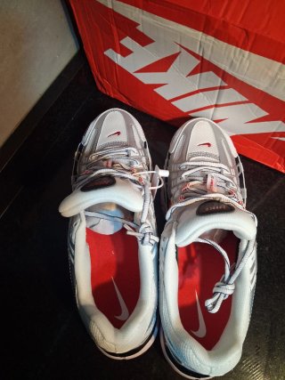 Zapatillas Nike P6000 Plata y Rojo