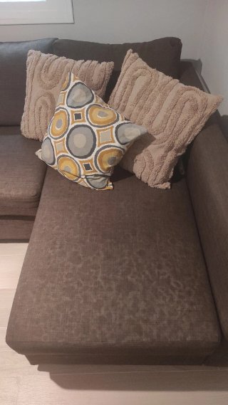 Sofá Cama Chaiselongue Marrón