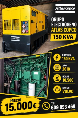 Grupo Electrógeno Atlas Copco 150 KVA