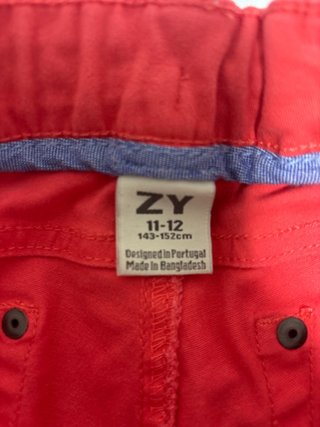 Pantalón niña rojo talla 11-12