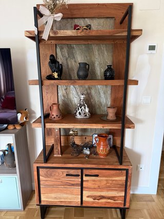 Estantería Madera Maciza Acacia y Metal