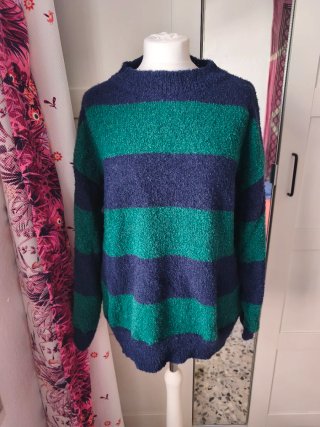 Jersey rayas azul y verde Boutique Francesa